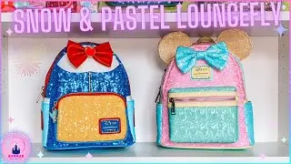Snow White Disney Princess Sequin Loungefly Mini Backpack Unboxing Review Pastel Easter Minnie Bag