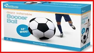 GoFloats Giant Inflatable Soccer Ball - Made From Premium Raft Grade Vinyl, Black & White 2.5'