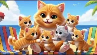 “Cat Family’s Magical Snow World Adventure ❄️🐱 ,rainbow and jungle adventure 
