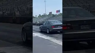 600hp BMW M54 E39 putting in work at the drag strip on low boost