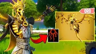 FORTNITE - MOSTRANDO A SKIN ORO e SET COMPLETO