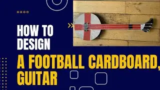 England Acoustic football Guitar from cardboard