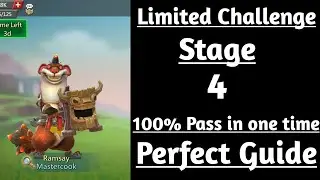 Lords mobile Limited Challenge Crazy Chef Stage 4|Mastercook Limited Challenge Stage 4
