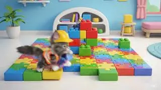 Bright colorful cartoon