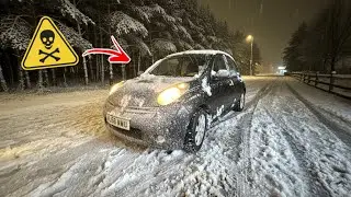 Driving Through A Blizzard For The First Time *ALMOST CRASHED* | UK POV 