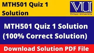 mth501 quiz 1 2023 || Most Important MCQS