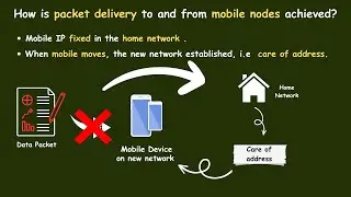How is packet delivery to and from mobile node archive? #engineering #study #btech #sem6