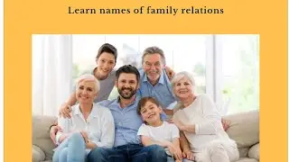 Vocabulary। Names of family relations in Hindi and English।