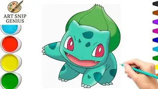 Cute Bulbasaur Drawing for Kids | Easy Pok&eacute;mon Drawing | Art Snip Genius