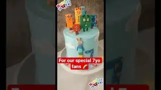 Numberblocks 7yo birthday cake #shorts 🌈❤️ enjoy numberblocks party