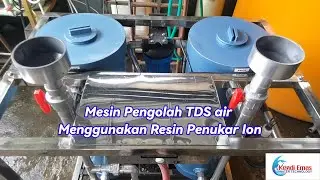 TANK MEDIA 26 X 87 CM, VOL RESIN 30 LITER TARGET HASIL 3000 L UNTUK AIR BAKU &le; 300 PPM #airbersih