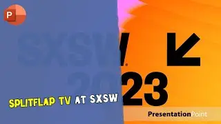 Split-Flap TV in action at SXSW 2023 | PresentationPoint