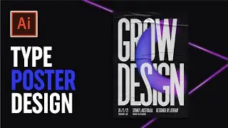 Futuristic Type Poster Design - Illustrator Tutorial