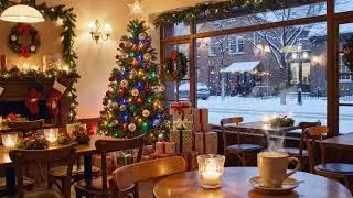 Calm Christmas Jazz 🎄 Warm Cabin Fireplace Ambience for Peaceful Nights