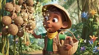 Rattan Fruit in Tropical Forest #cartoon #anime#ceritaanak 