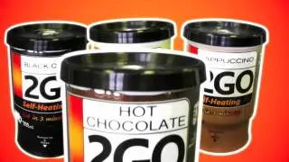 2GO Self Heating Coffee, Capuccino, Hot Chocolate, Drinks!