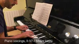 Practicing Piano VLog #15 - Piano voicings, II-V7-I (Major keys)