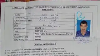HQ southern command military Hospital Chennai ka admit card aa Gaya || MH Chennai exam date jari hua