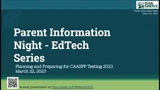 Parent Information Night: Preparing Your Child for State Testing (03/23/23)