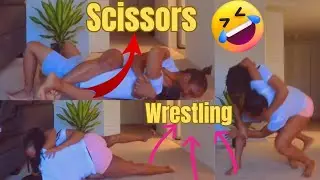 🤣Уморительный челлендж для пар: борьба с ножницами и катание на плечах