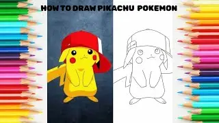How to draw pikachu pokemon step by step with colour pencils 