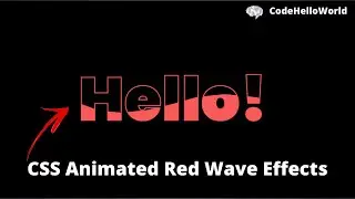 CSS Red Wave Animated Text | Project #4/50 | CSS Animation Effects for beginners.
