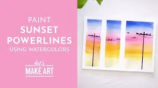 Sunset Power Lines - Watercolor Tutorial with Sarah Cray