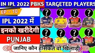IPL 2022 PBKS Targeted Player List | Punjab kings team 2021 | pbks team squad | IPL 2021 | IPL 2022|