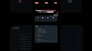 modern navigation premium navigation manu bar #tech #coders
