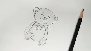How to draw teddy bear drawing easy and simple @ArtbyManahil1 #drawing #teddybear #art 