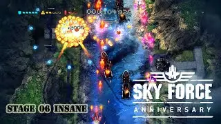 Sky Force Anniversary walkthrough stage 6 insane mode - Xbox one gameplay two players
