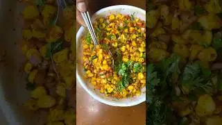 Corn Chaat Recipe | Healthy Corn Chaat Recipe! #shorts  #recipe #cornchaat #cooking #asmrfood