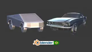 M2A3 - Resumão e Conceitos de Modelagem Poligonal - Carro Ford Mustang 1968 Blender 2.8