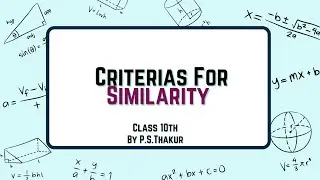 Similarity Ch:-Triangle🔥|Class 10|Maths by P.S.Thakur