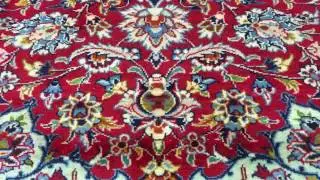 Blue and Red Semi-Antique Persian Isfahan Oriental Rug 9'7X13'8 - W 408