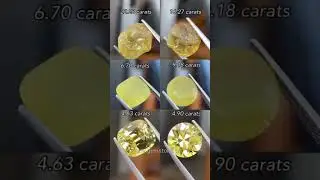 Natural Yellow Garnet Mali Gemstone Transformation Rough to Cut Stone Yellow Garnet