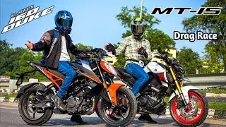 Yamaha MT 15 Vs KTM Duke 160 | Drag Race | Shocking Results