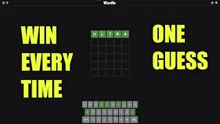 HOW TO WIN WORDLE ON THE FIRST GUESS EVERY TIME