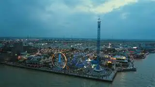 Kemah Boardwalk Relaxing Aerial Views | Kemah, TX, USA