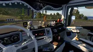 ETS2 - Sunrise in Greece / Scania 730S V8 Open Pipe
