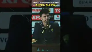 Pakistani reporter interviews Mitch marsh 😁 | #cricket