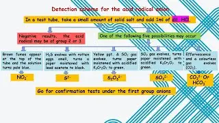 Scheme for identification of acid radical