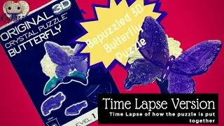 Bepuzzled 3D Crystal Puzzle- Butterfly- Time Lapse