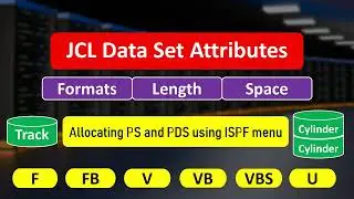 JCL Data Set Attributes | Allocating/Creating PS and PDS File using ISPF Menu in Mainframe |
