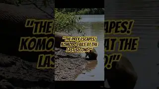 ‼️&ldquo;Tense Moment in Nature: The Prey Escapes the Komodo! #wildlife #shorts #animals#shorts