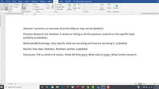 5 Parts of an Original Research Article