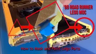 Masking & Painting the Front Fender Corners - &lsquo;69 LEGO Road Runner MOC #legomoc #moparornocar 