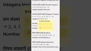 Basic mathematics-Types of Number ||बेसिक गणित-संख्याओं के प्रकार