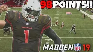 NEW MADDEN 19 PLAYER CAREER!! 98 TOTAL POINTS SCORED IN ONE GAME!?!?
