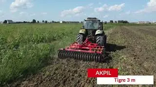 Erpice a dischi Tigre 3 m su terreno pesante ed erba alta